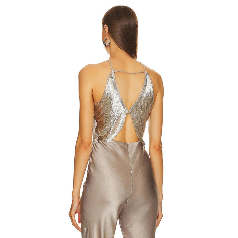 Revolve Cult Gaia Silver Quella Top  size S $598msrp - Picture 3 of 11